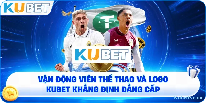 UG Sports KUBET- Nơi Thăng Hoa Cảm Xúc Với Cá Cược Thể Thao Số 1 3 vận động viên thể thao và logo KUBET khẳng định đẳng cấp